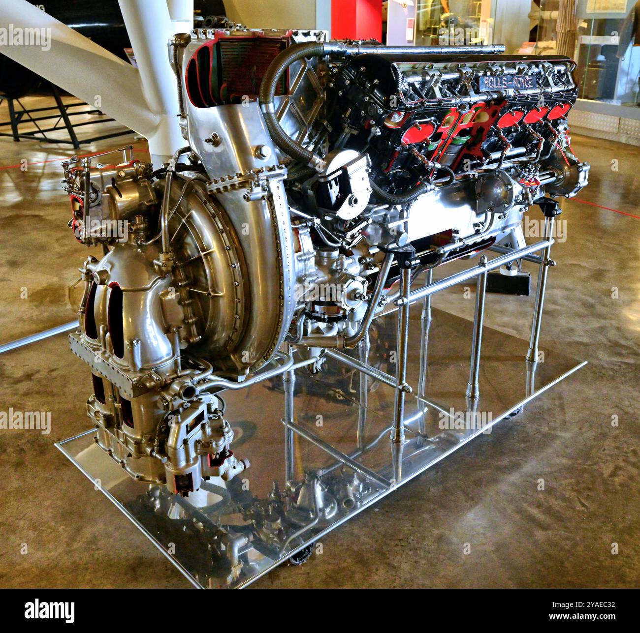 National Museum Of Flight Scotland a Rolls Royce Merlin engine that ...