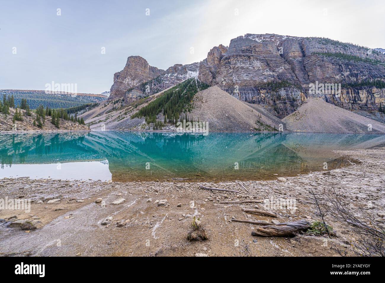 Moraine Lake in Alberta Canada at the Banff National Park Stock Photo