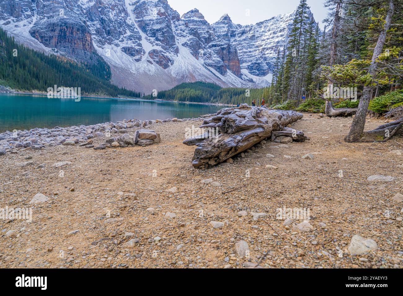 Moraine Lake in Alberta Canada at the Banff National Park Stock Photo