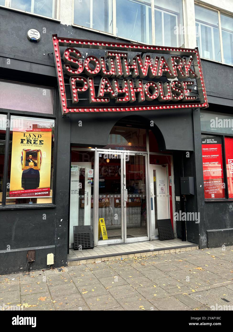 Southwark Playhouse in Elephant and Castle - Smartphone Captured Stock Image
