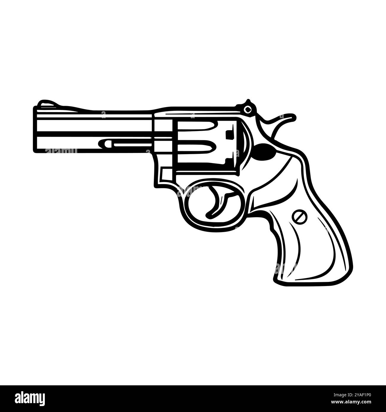 revolver icon or modern line symbol. Vector line art and icon design ...