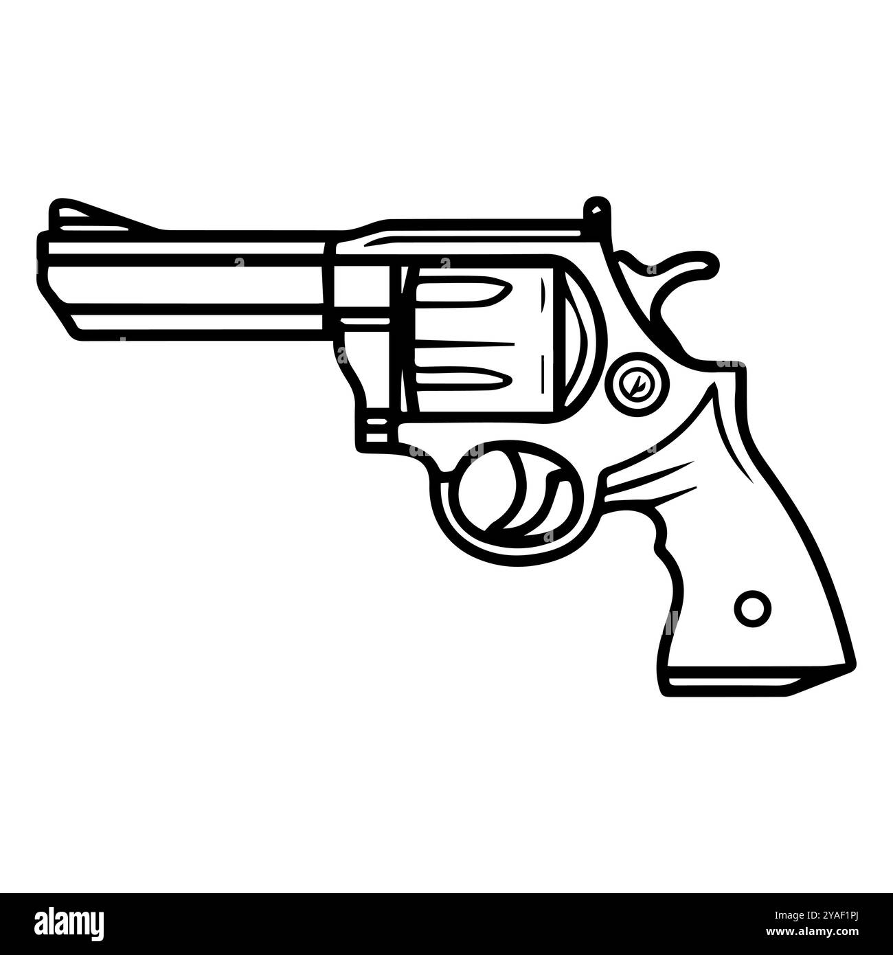 revolver icon or modern line symbol. Vector line art and icon design ...