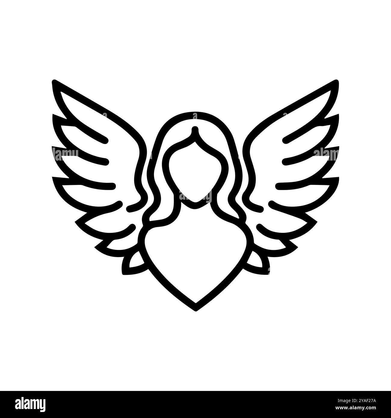 Flying angel with trumpet Stock Vector Images - Alamy