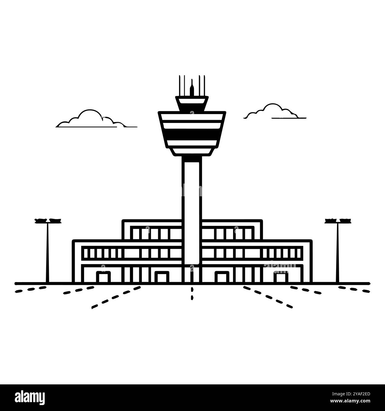 Black and white terminal tower Stock Vector Images - Alamy