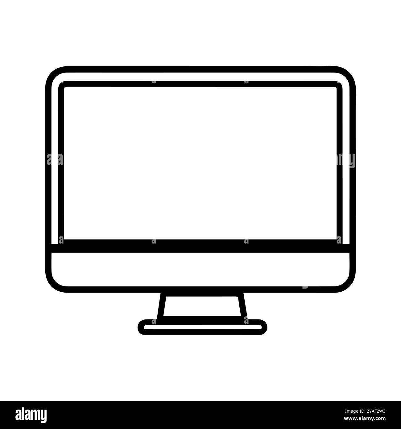 computer icon or modern line symbol. Vector line art and icon design ...