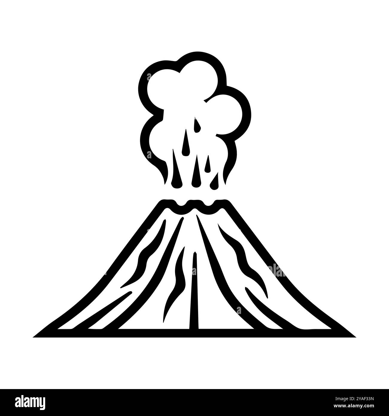 Lava rock drawing Black and White Stock Photos & Images - Alamy