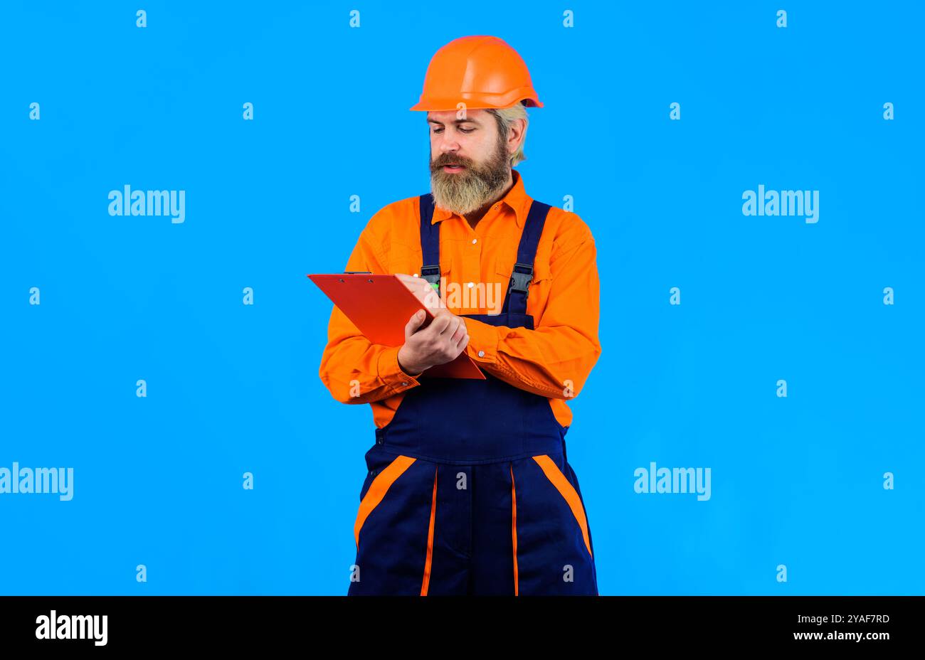 Bearded building inspector making notes hi-res stock photography and ...