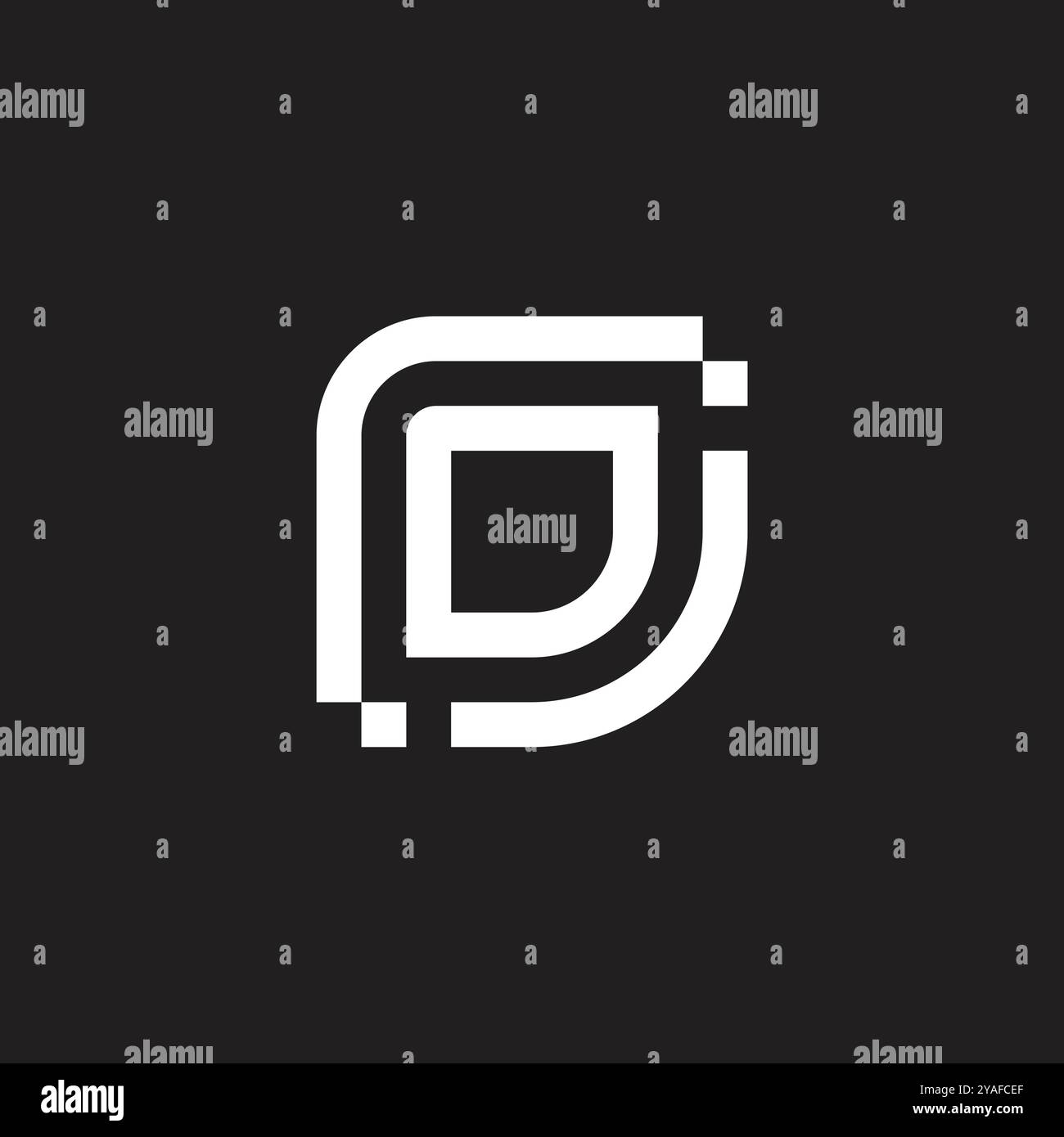 letter rd simple stripes geometric logo vector Stock Vector Image & Art ...