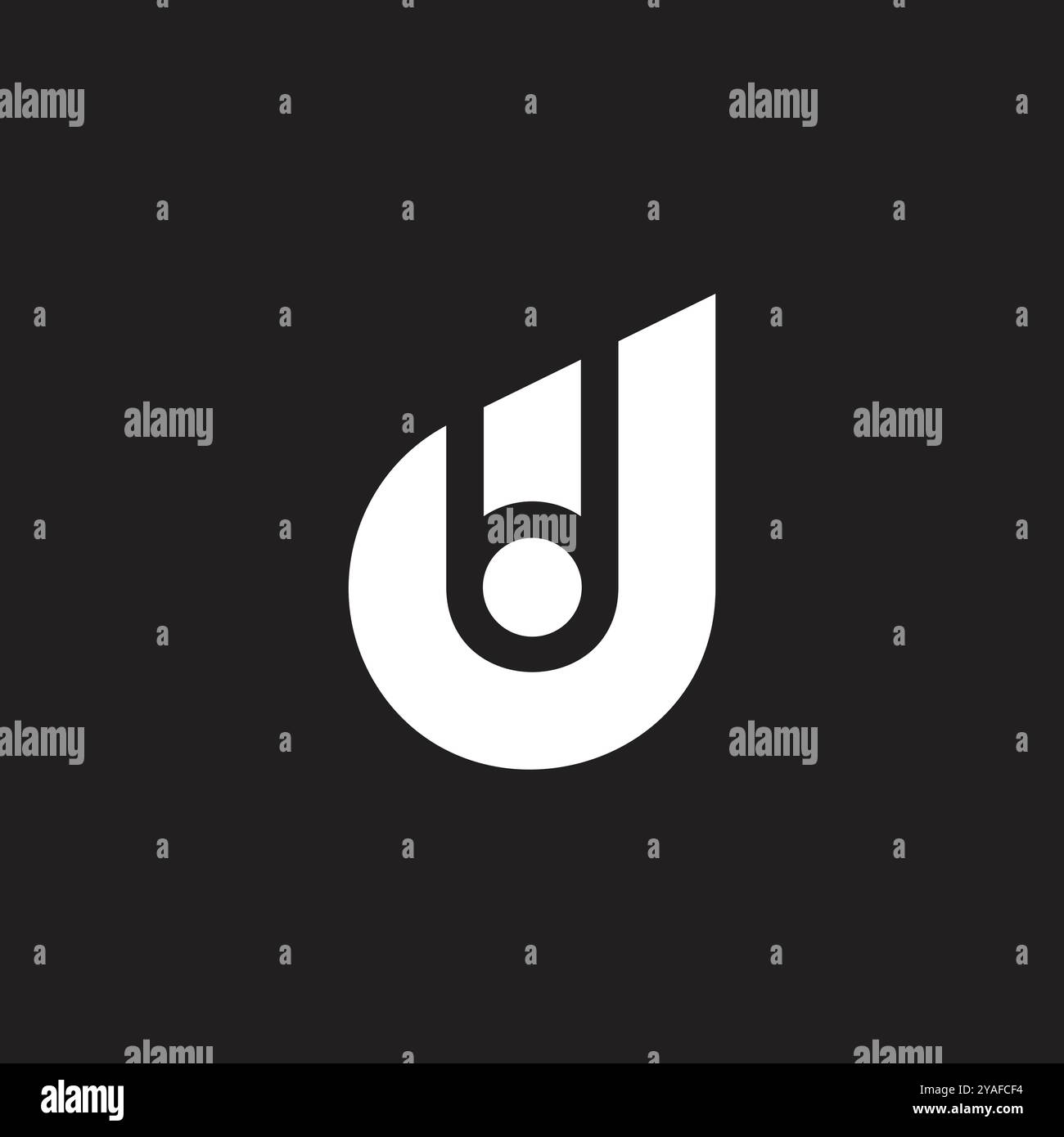 letter id stripes abstract geometric logo vector Stock Vector