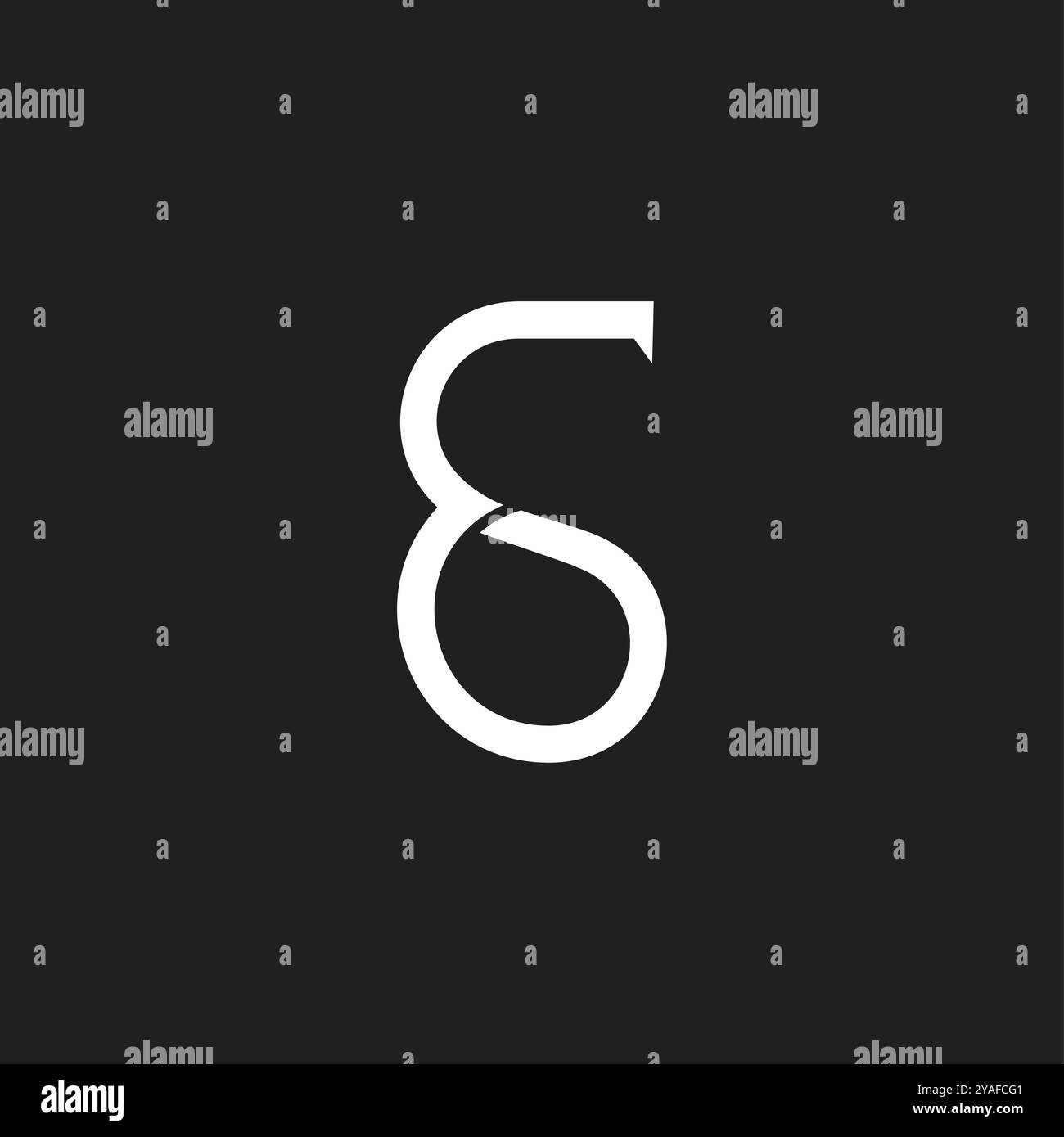 letters es linked curves simple lines logo vector Stock Vector
