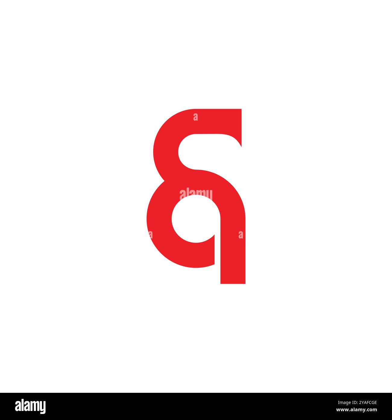 letter cq curves geometric linear logo vector Stock Vector