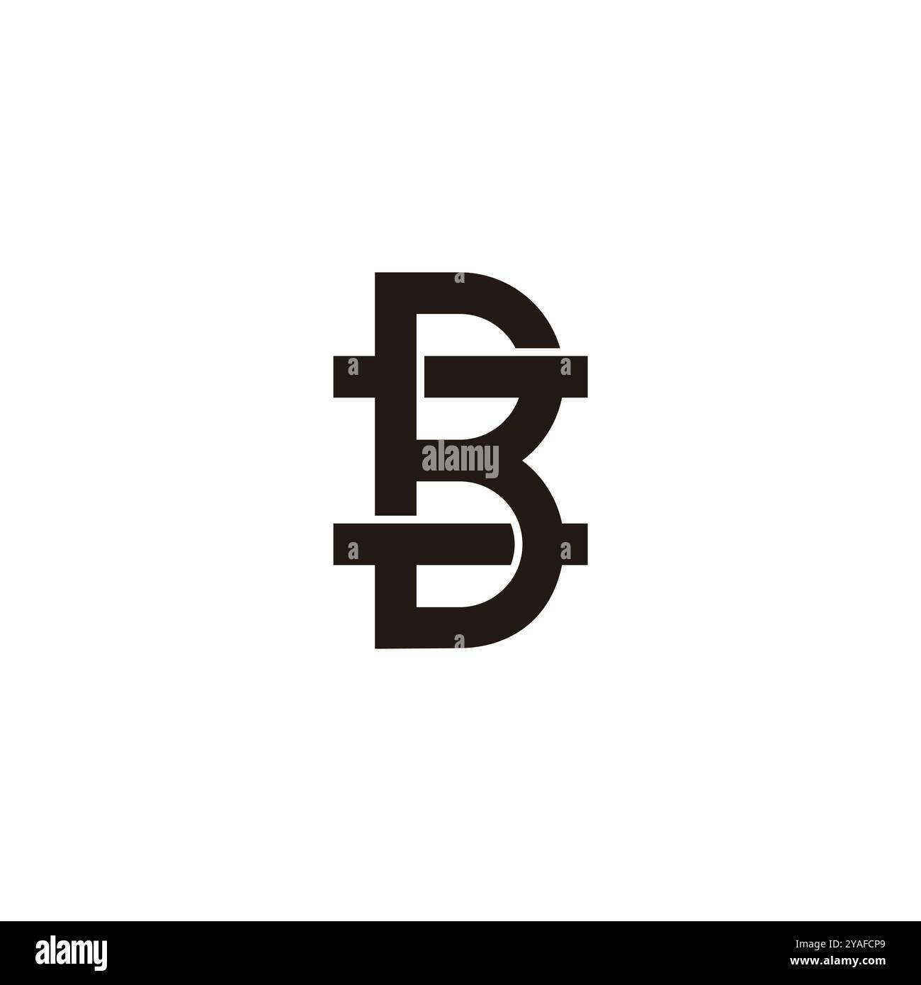 letters gb simple linked linear geometric logo vector Stock Vector