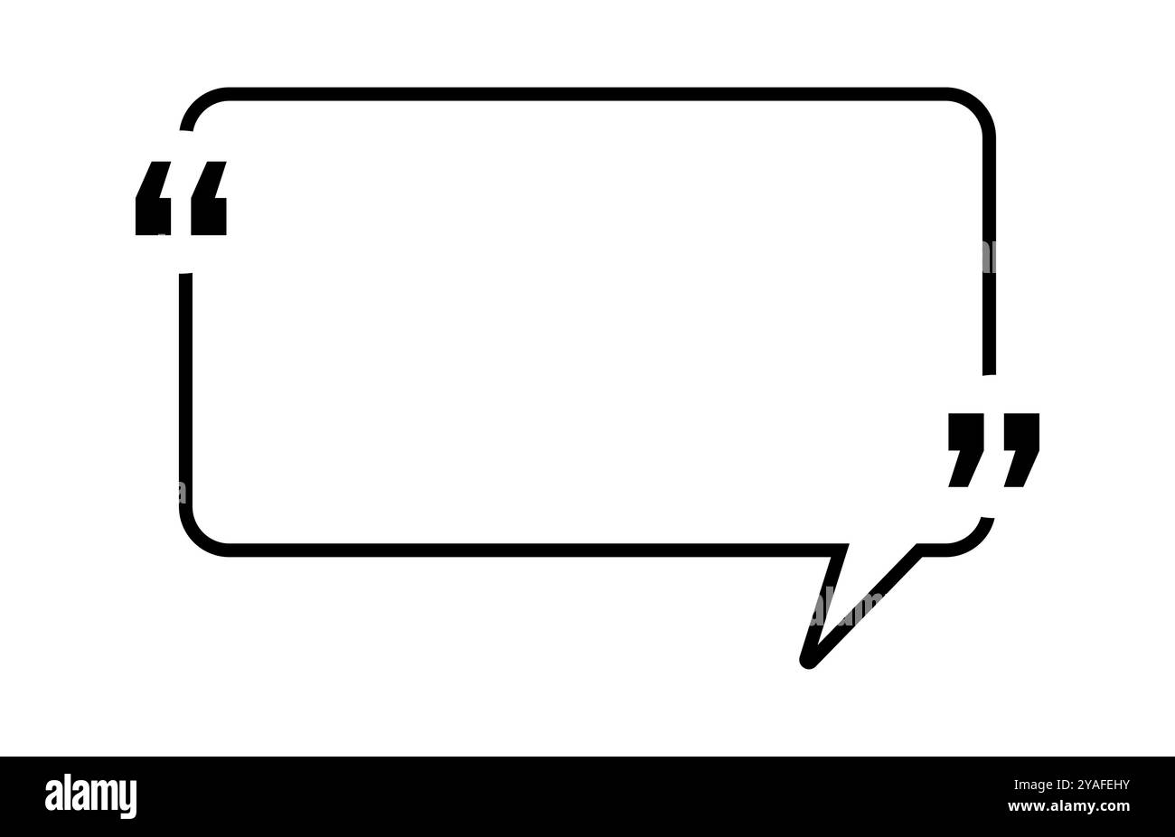 Quote box frames. Quotation bubble. Vector opinion or description ...