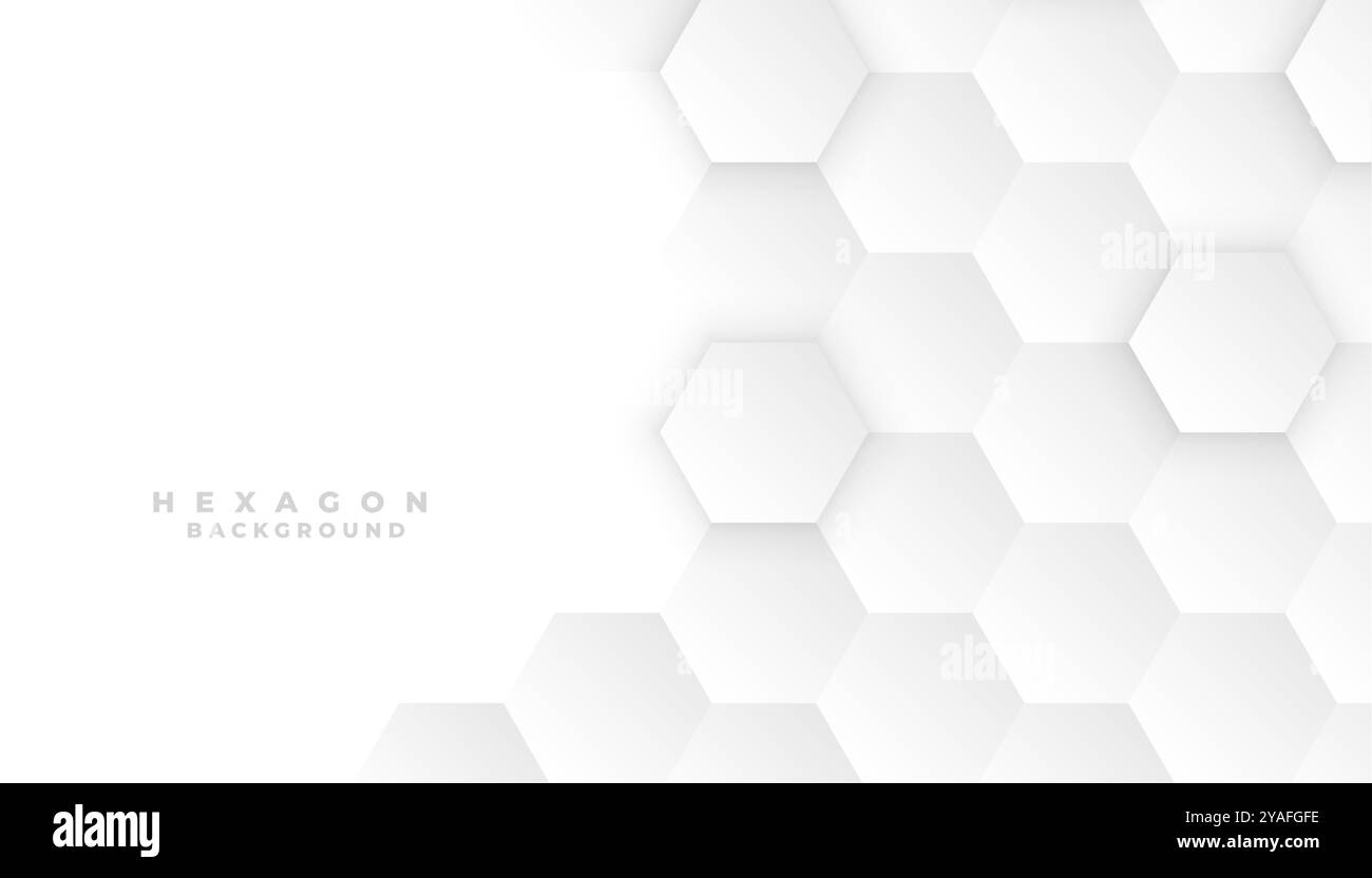 3d style modern hexagonal pattern white background for business ...