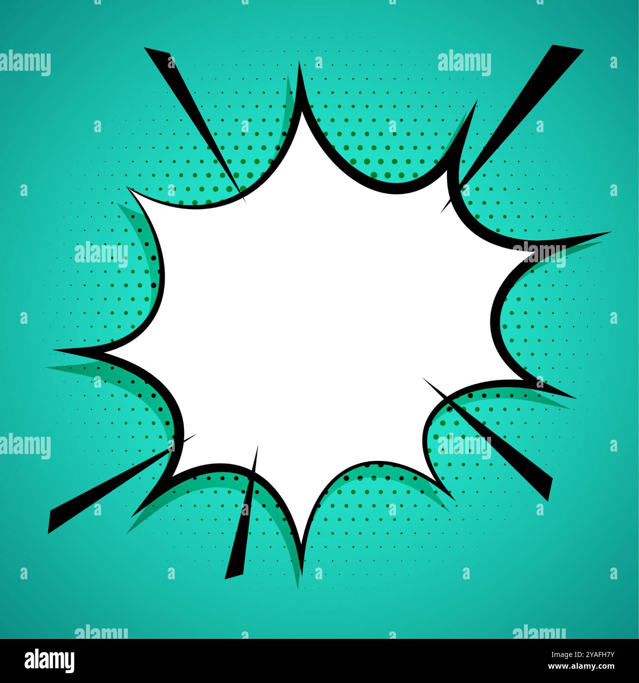 Talk Box Commic retro art comic chat box halftone background with blank space vector ...
