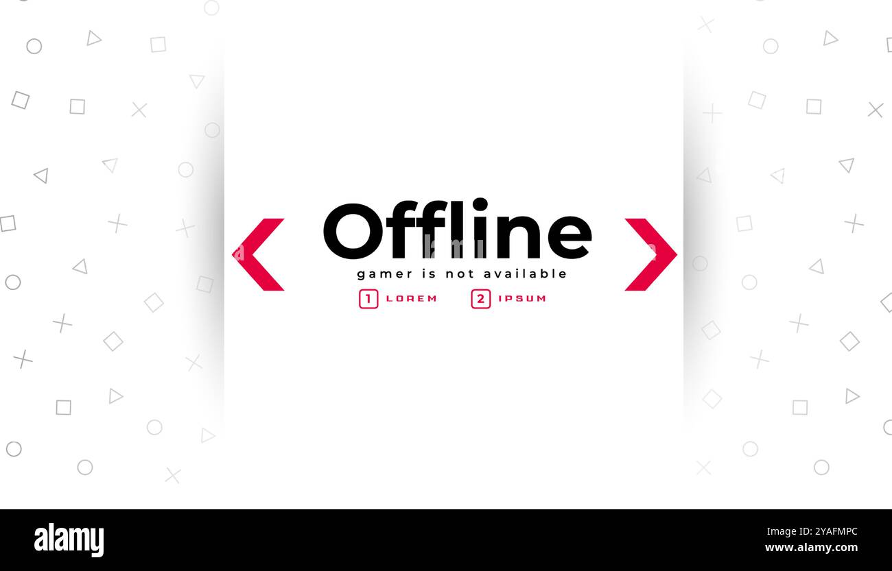modern currently offline gaming banner design Stock Vector Image & Art ...