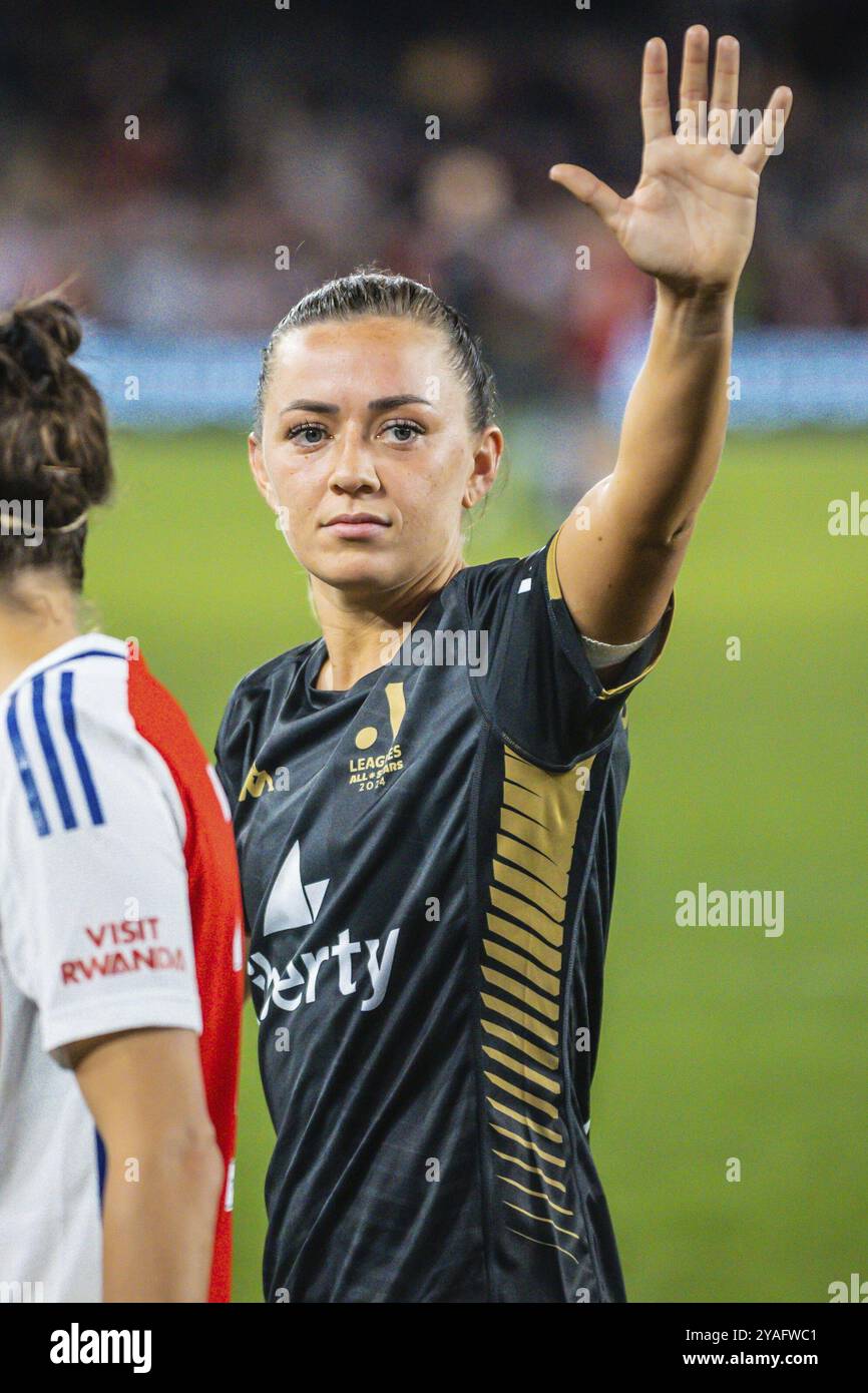 MELBOURNE, AUSTRALIA, MAY 24: Katie McCabe of Arsenal Women FC after beating the A-League All Stars Women team during the Global Football Week at Marv Stock Photo