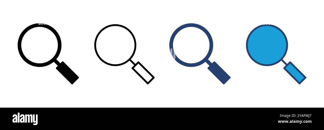 Search icon vector. search magnifying glass icon Stock Vector