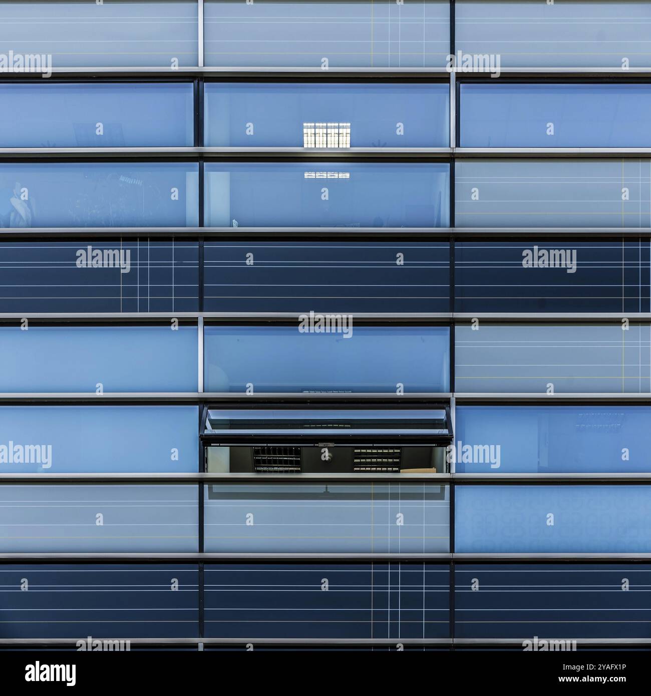 Square abstract view in blue tones of a modern office building Stock ...