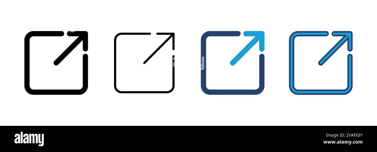 External link icon vector. link icon vector. hyperlink symbol Stock Vector