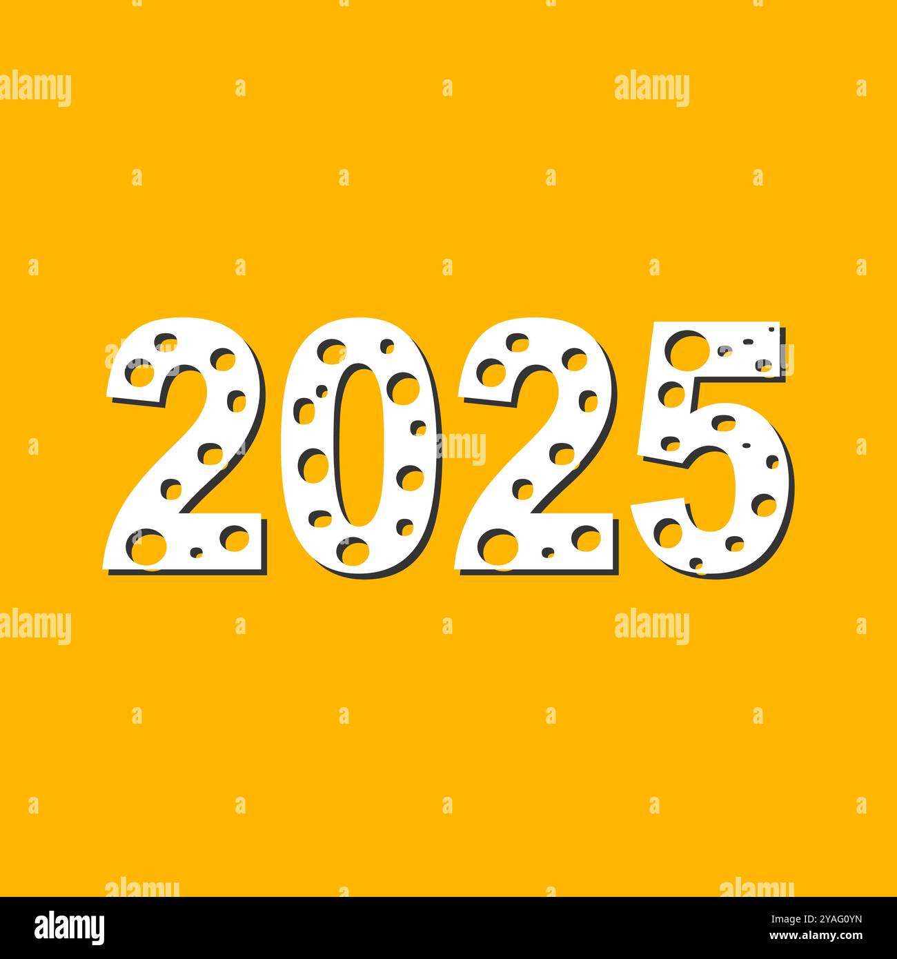 New year 2025 typography text number for celebration new year holiday vector illustration Stock
