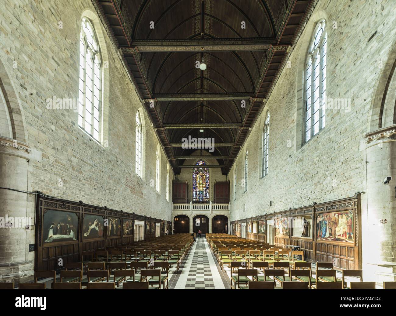 Belgium, 02 20 2019: Classic symmetrical interior design of the La ...