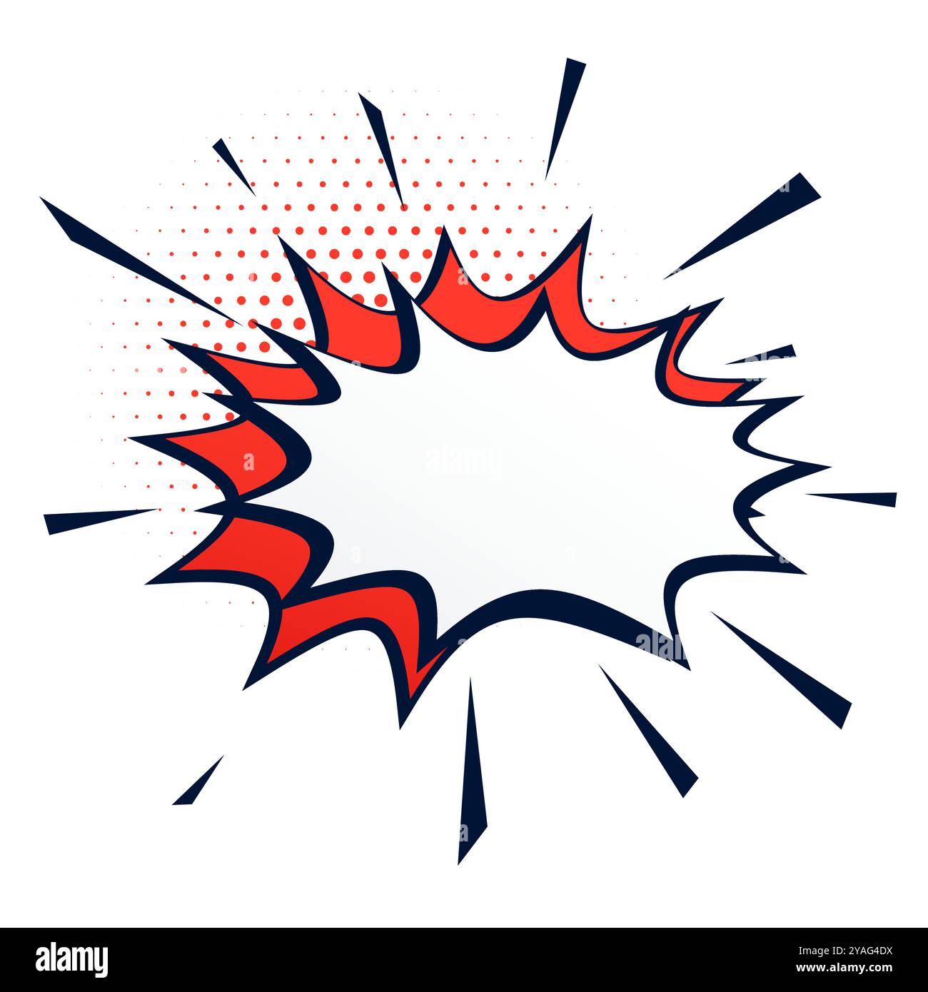 pop art empty dialog bubble comic background with halftone effect ...