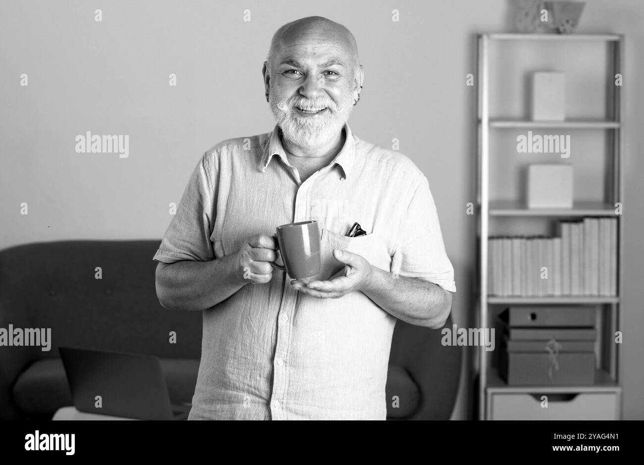 Mature older men middle aged men Black and White Stock Photos & Images ...