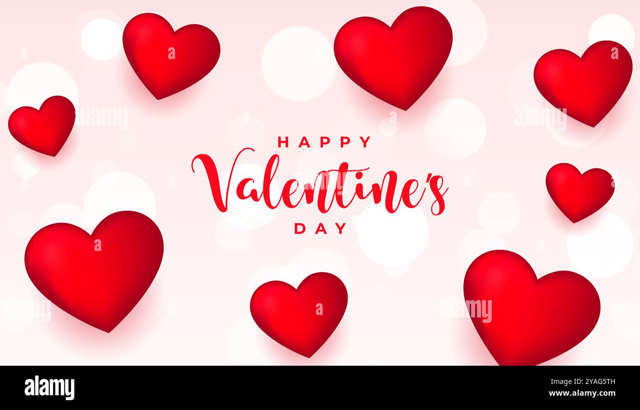 decorative happy valentine day wishes background design vector Stock ...