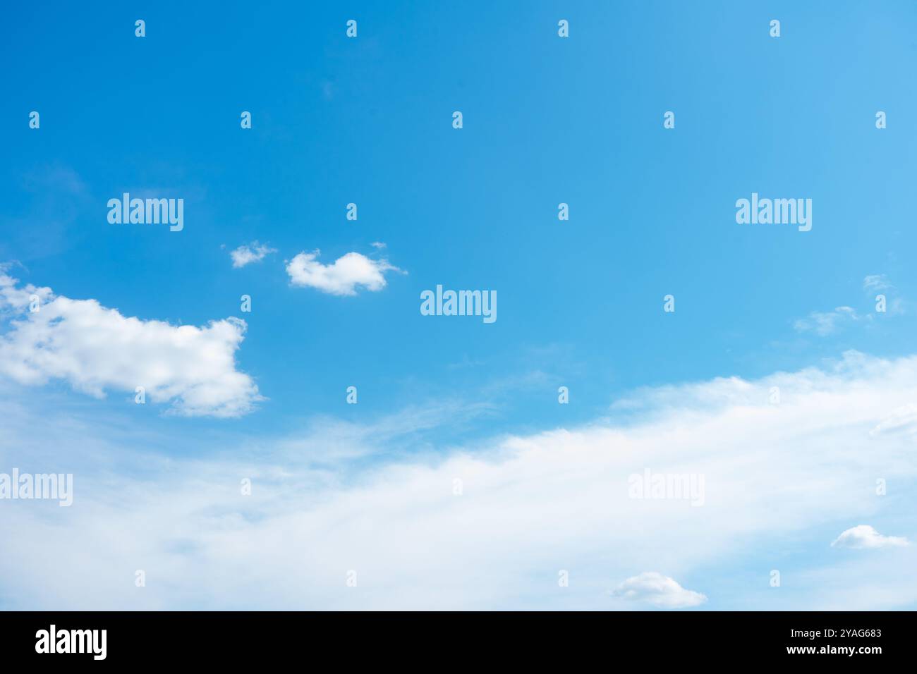 Light clouds in the bottomless sky. Stock Photo