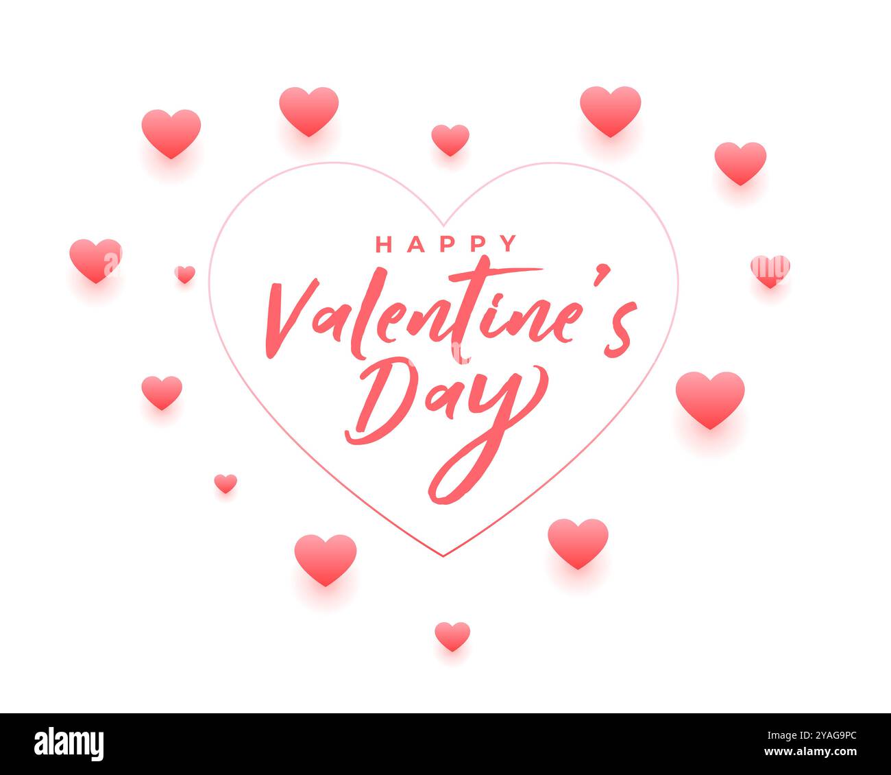 beautiful happy valentine day wishes card design vector Stock Vector ...