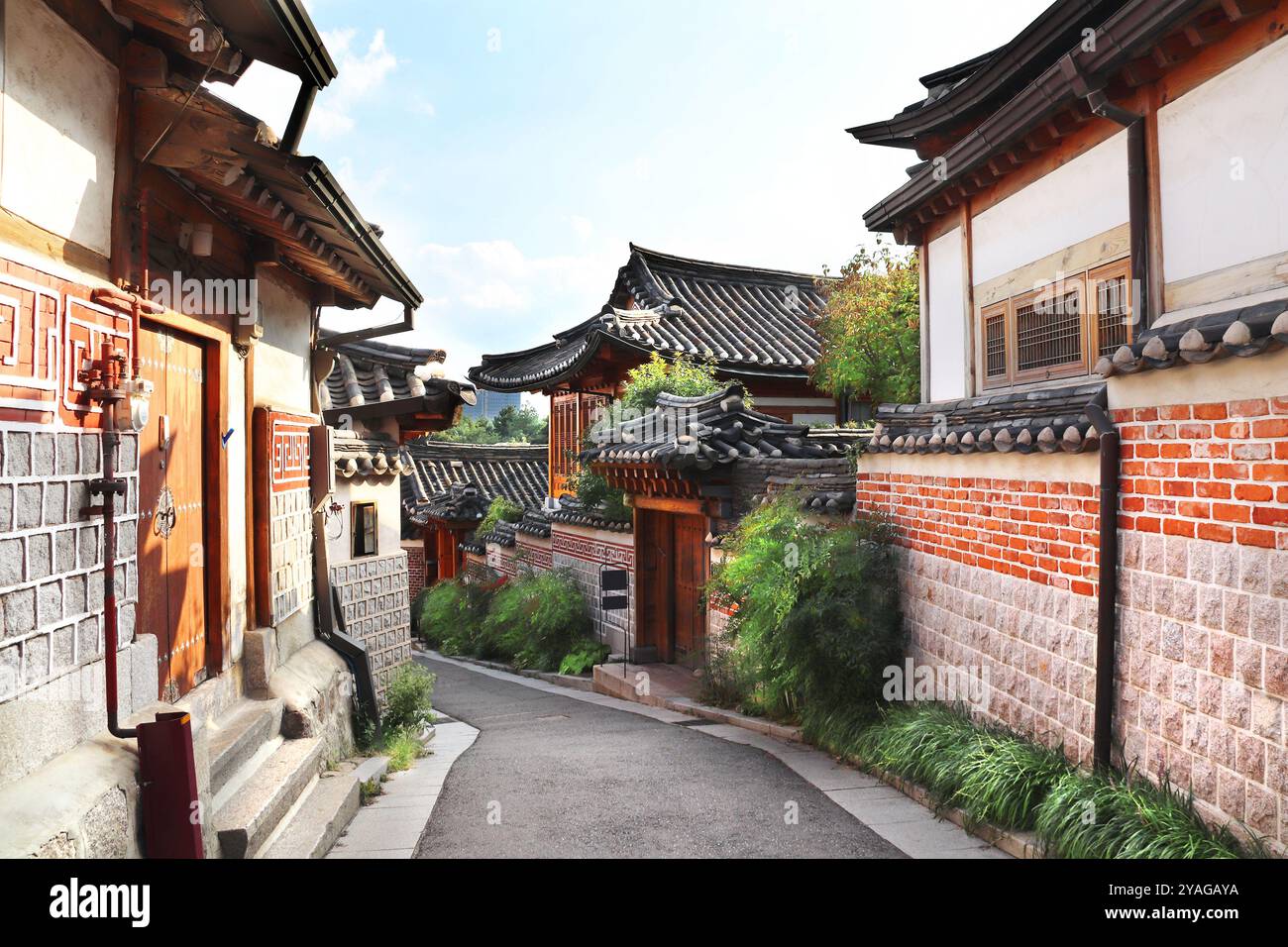 Famous landmark Bukchon Hanok Village, traditional cultural village in ...