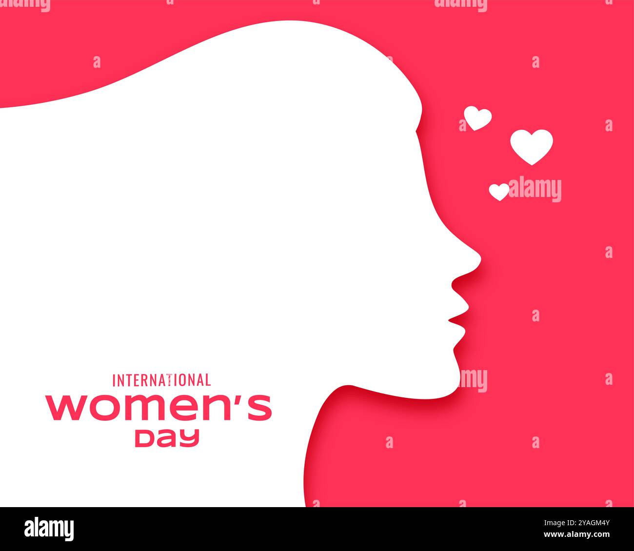 international womens day wishes card with papercut female face vector ...