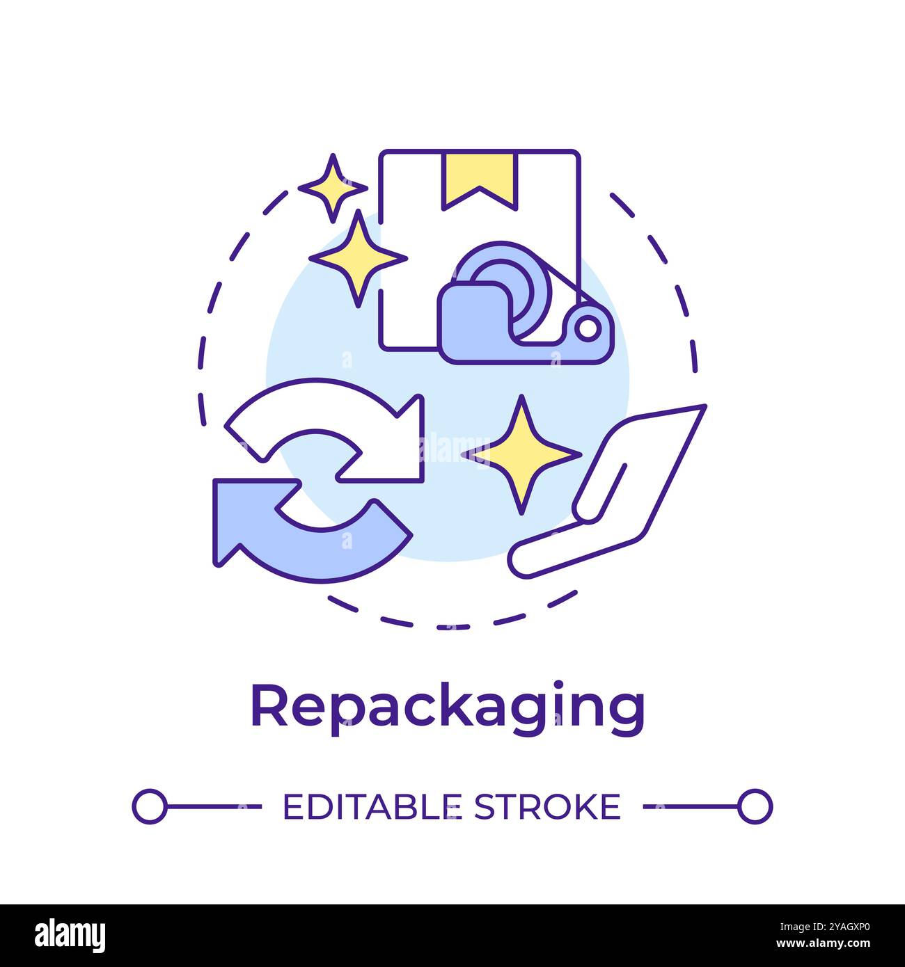 Repackaging multi color concept icon Stock Vector Image & Art - Alamy