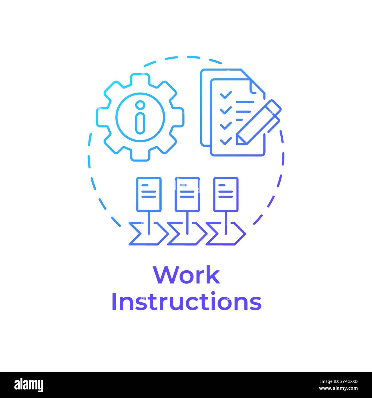 Work instructions blue gradient concept icon Stock Vector Image & Art ...
