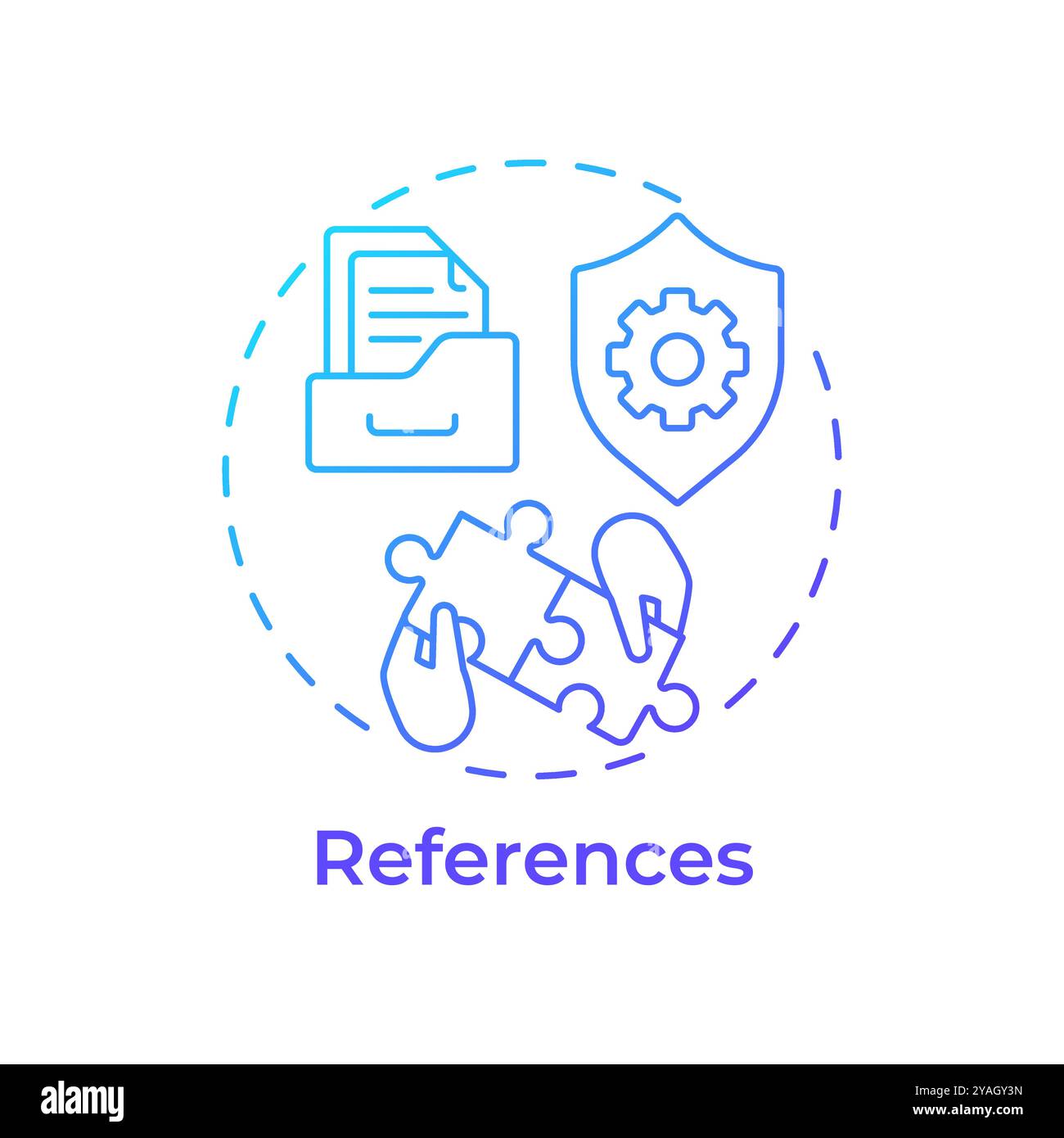 References blue gradient concept icon Stock Vector Image & Art - Alamy