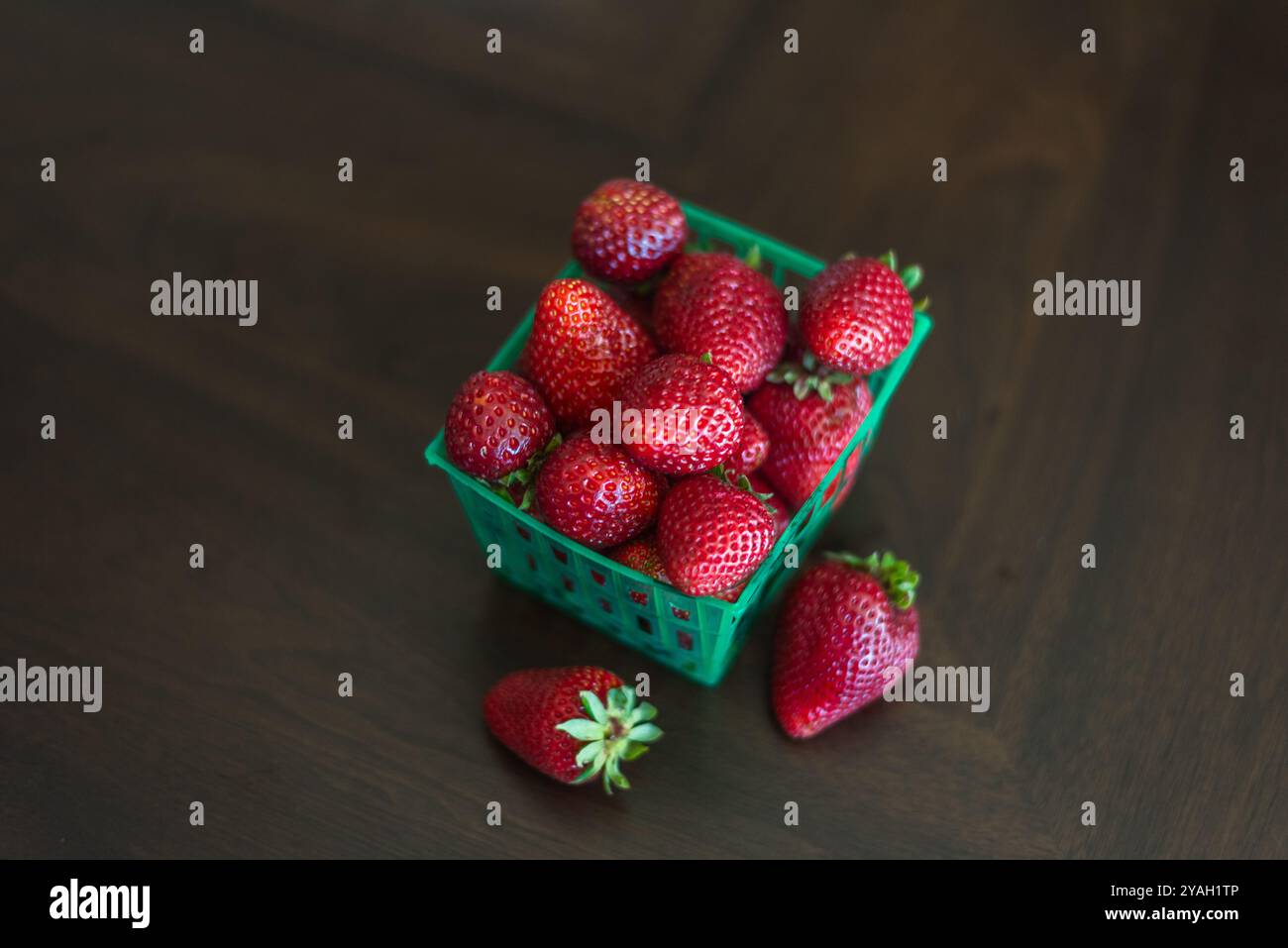 Basket fresh delicious strawberries hi-res stock photography and images ...