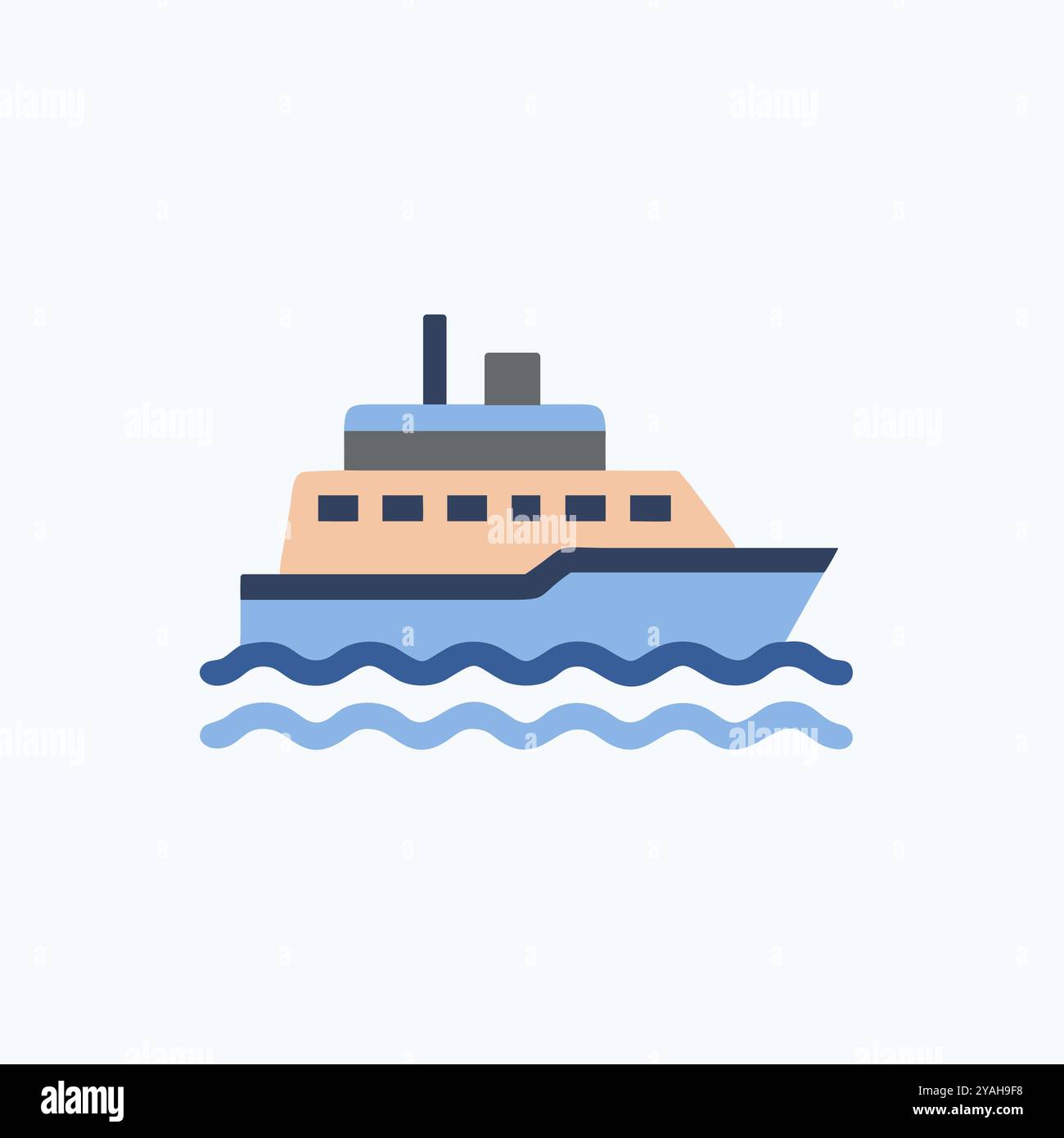 Ferry Icon vector image. Stock Vector