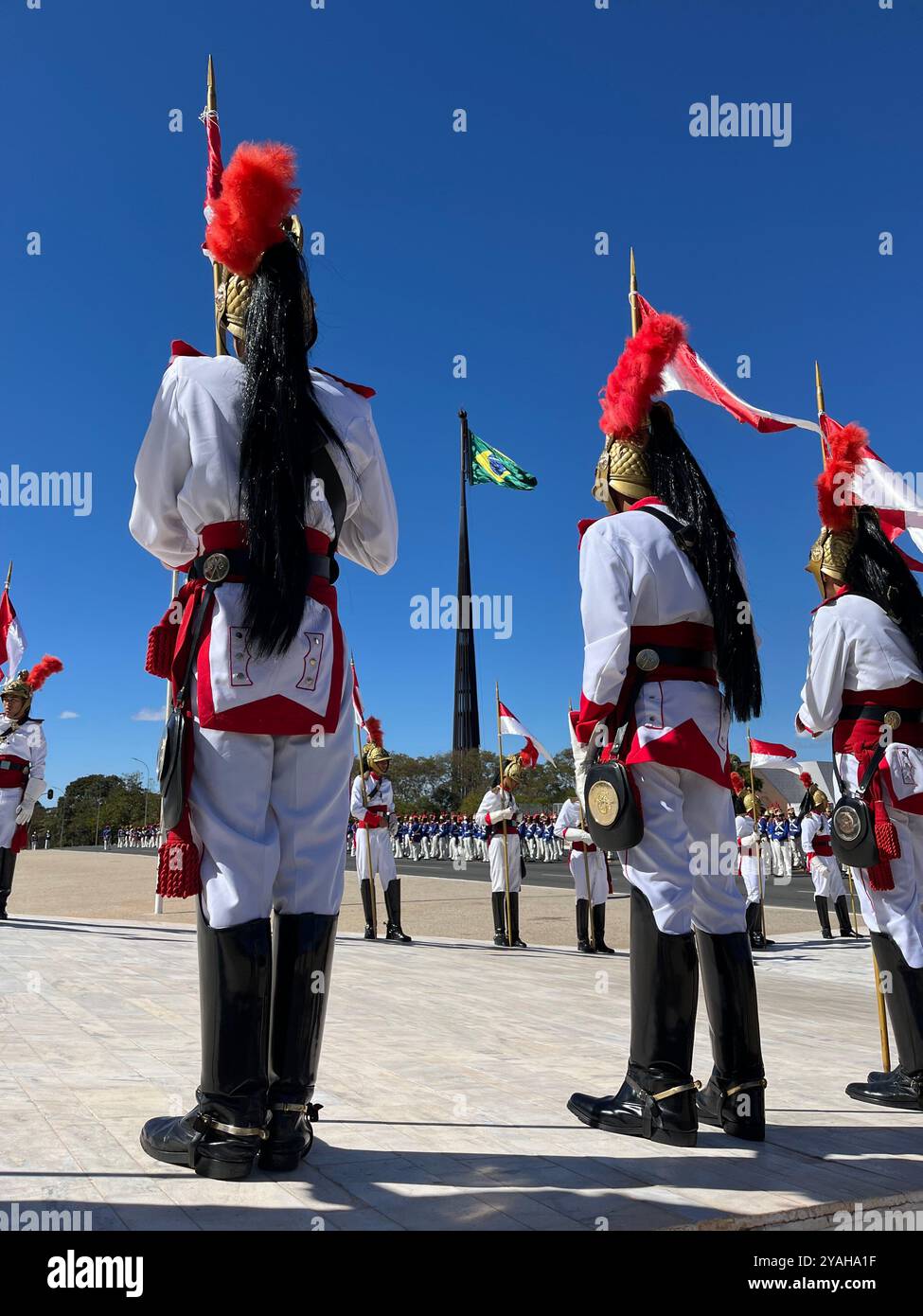 Photoshoot of National Guard Batallion, Independence Dragons, Brasília, Brazil. - Smartphone Captured Stock Image