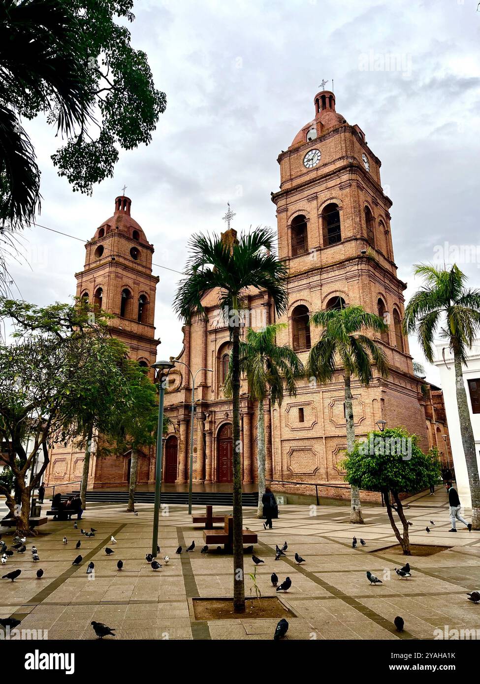Photoshoot of 'Catedral Metropolitana Basílica Menor de San Lorenzo de Santa Cruz', Santa Cruz de La Sierra, Bolivia. - Smartphone Captured Stock Image