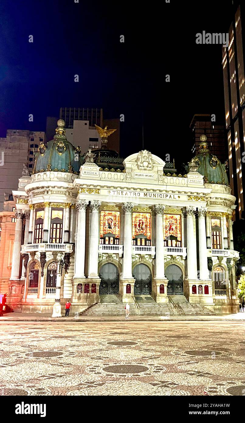 Municipal theatre of Rio de Janeiro. - Smartphone Captured Stock Image
