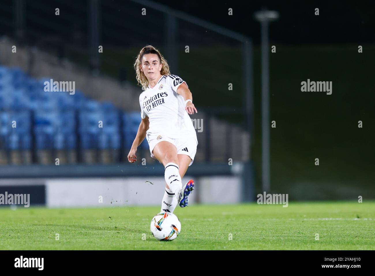 Teresa Abelleira of Real Madrid during the Women&#39;s Spanish championship, Liga F, football match between Real Madrid and Atletico de Madrid on October 13, 2024 at Alfredo Di Stefano stadium in Valdebebas, Madrid, Spain Stock Photo