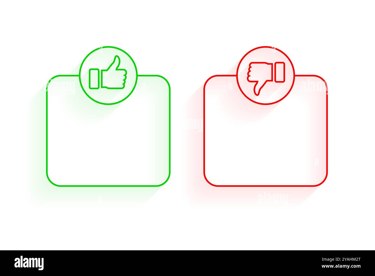 Wrong Incorrect Box right and wrong checkmark box with empty space vector Stock Vector ...