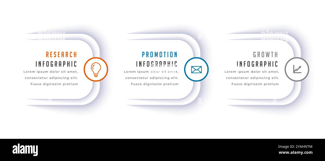 three steps infographic success chart banner for business presentation ...