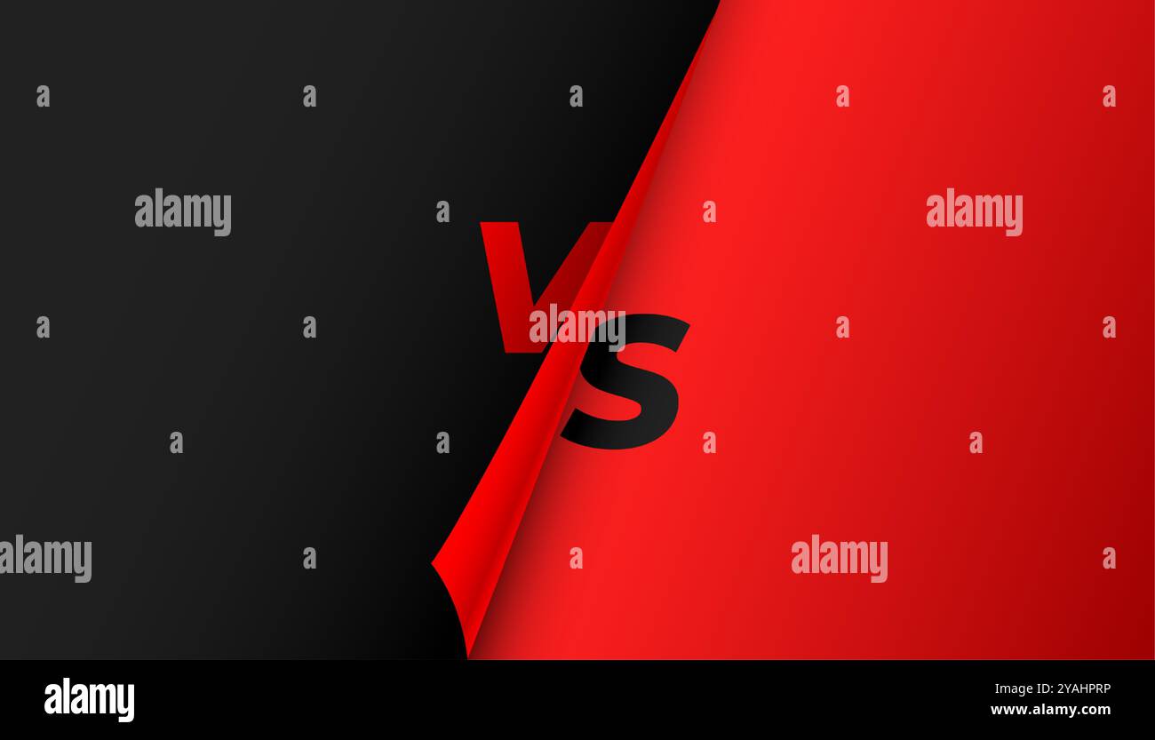 paper curl style versus banner in for esport tournament vector Stock ...