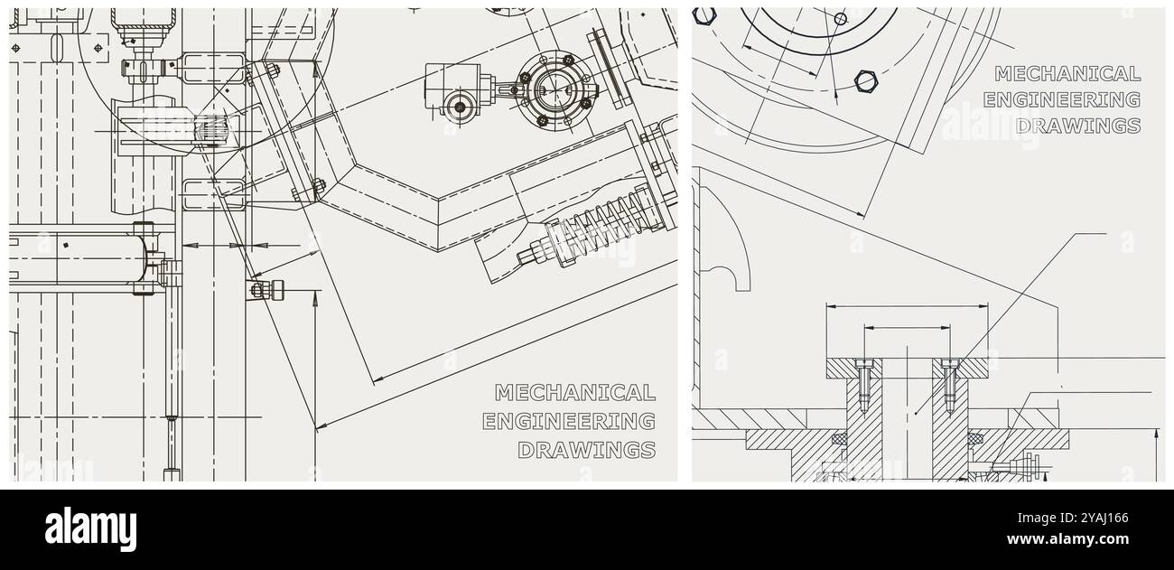Blueprints set mechanical engineering hi-res stock photography and ...