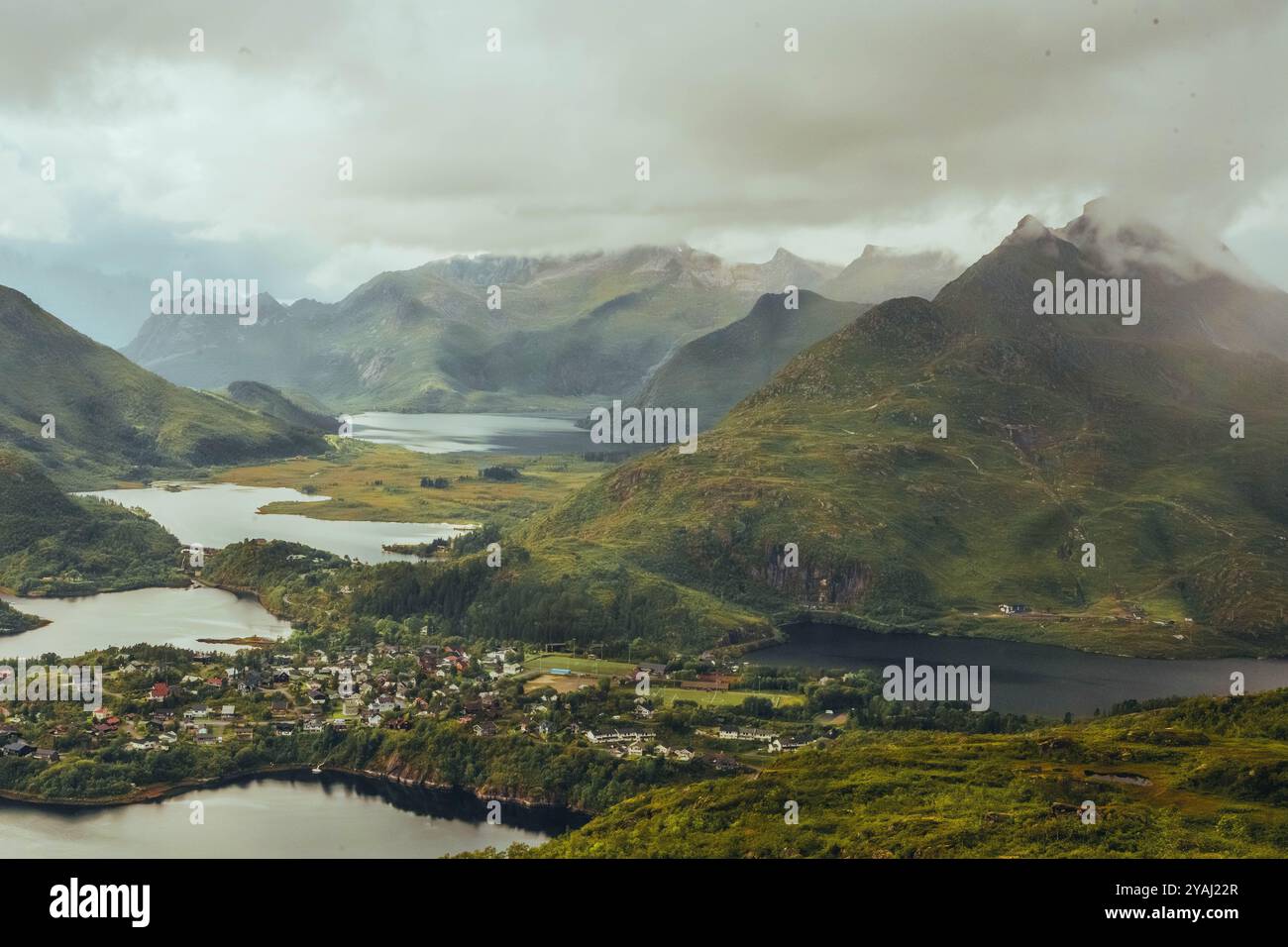 Aerial view norway valley lush hi-res stock photography and images - Alamy