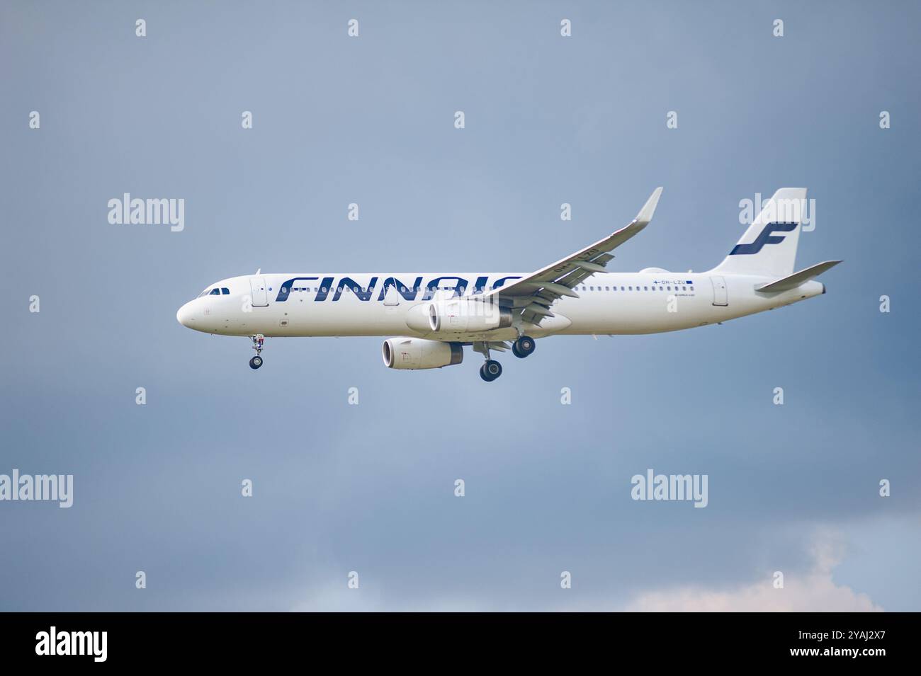 Finnair Airbus A321-200 with registration OH-LZF on take off roll
