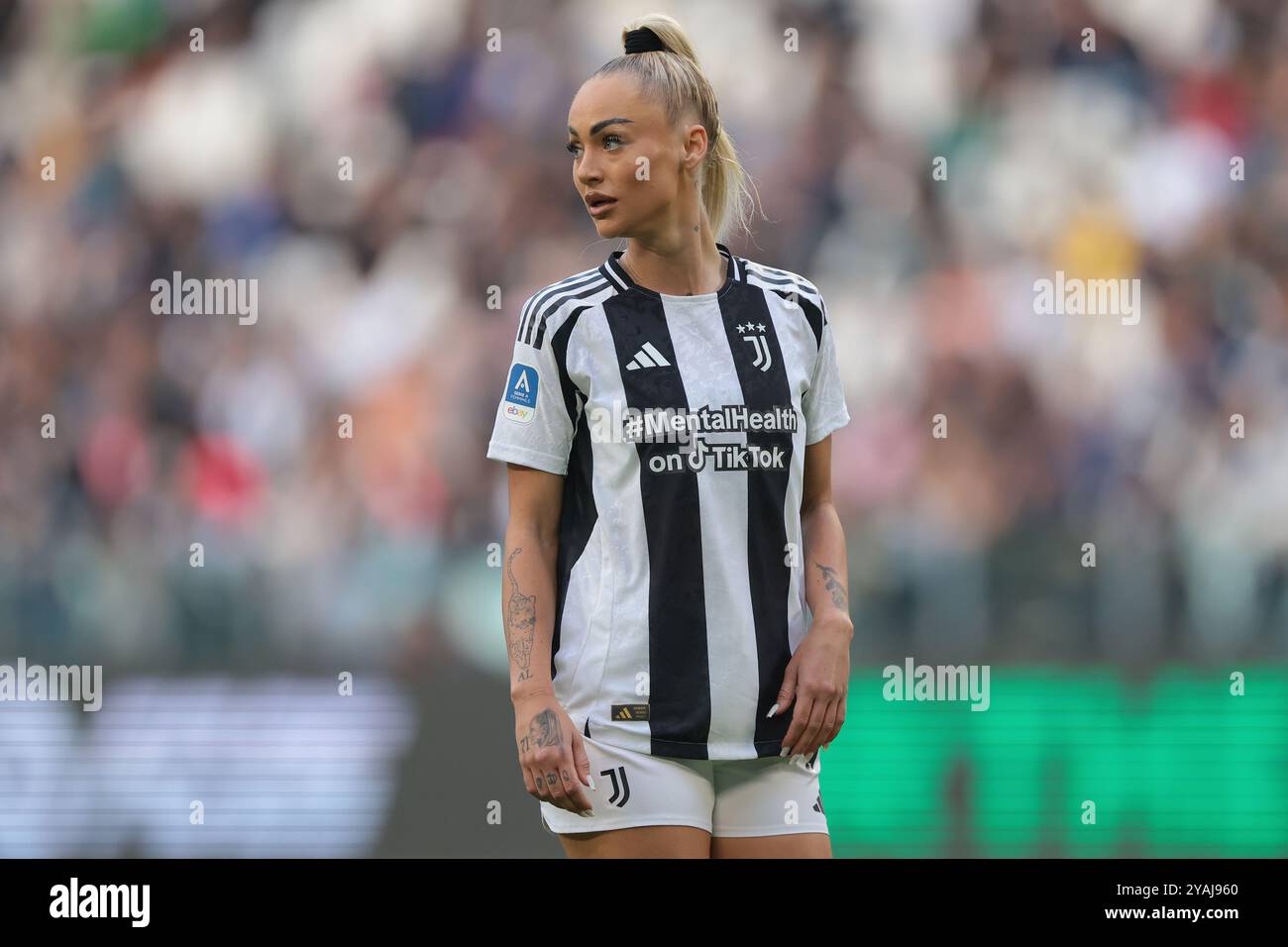 Turin, Italy, 13th October 2024. Alisha Lehmann of Juventus during the Serie A Femminile match at Allianz Stadium, Turin. Picture credit should read: Jonathan Moscrop / Sportimage Stock Photo