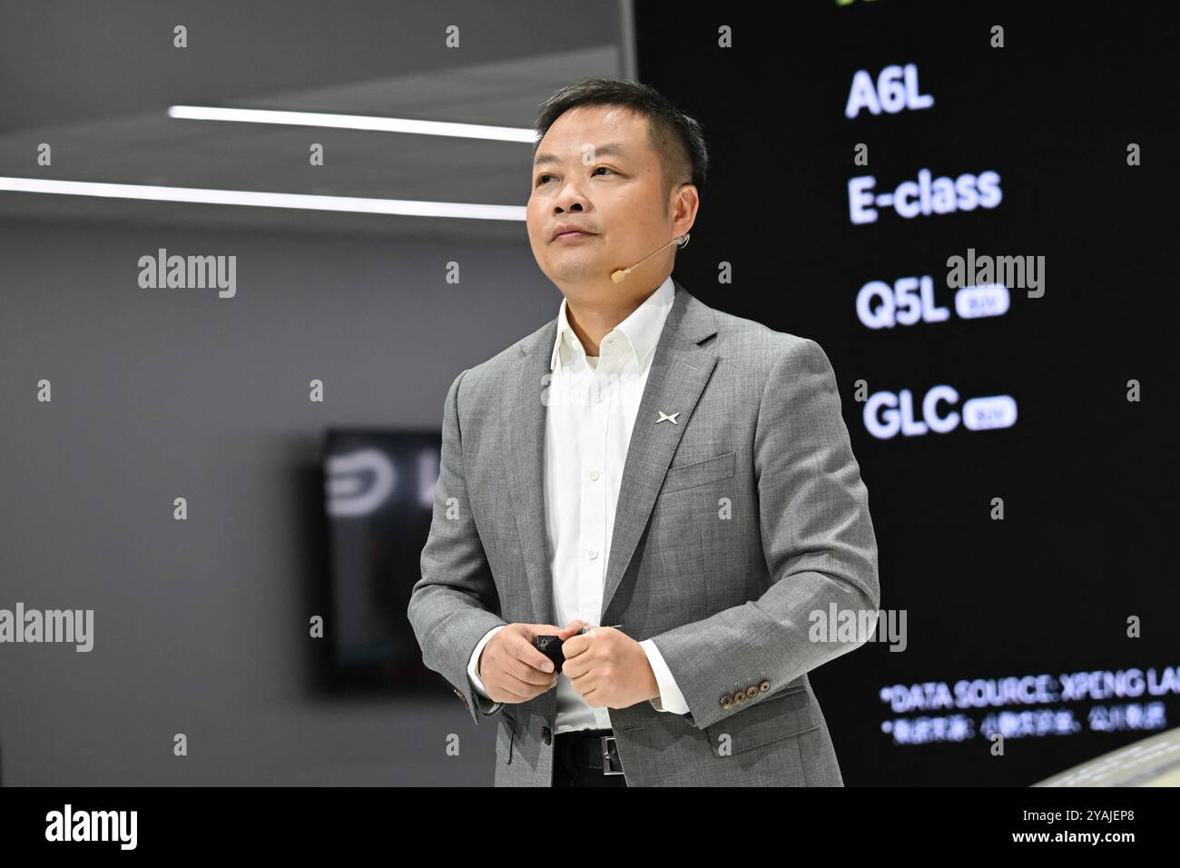 He Xiaopeng, Chief Executive Officer of Xpeng present the new P7 ...